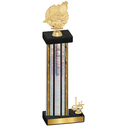 Accented Single Silver Glacier First Place Swimming Trophy