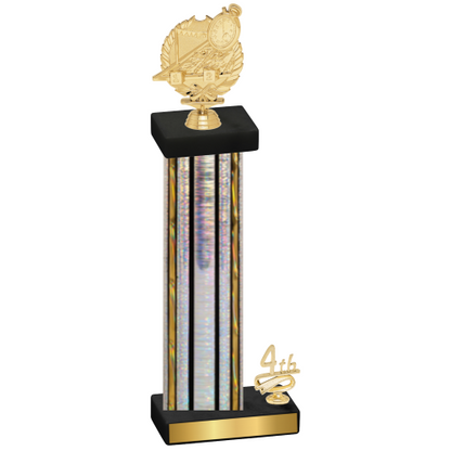 Accented Single Silver Glacier Fourth Place Swimming Trophy