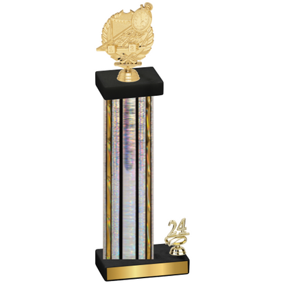 Accented Single Silver Glacier Year Swimming Trophy