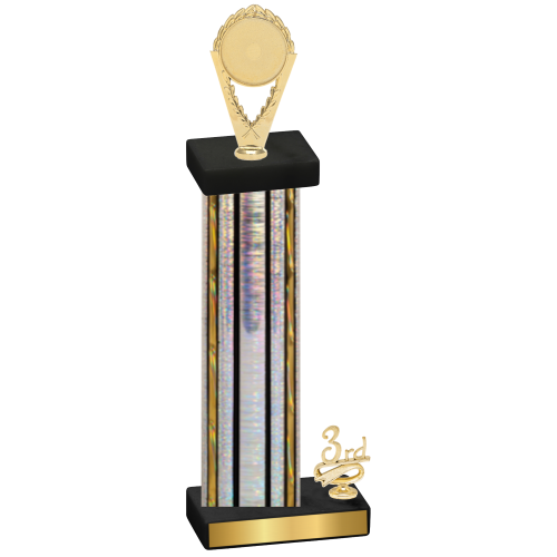 Accented Single Silver Glacier Third Place Insert Trophy