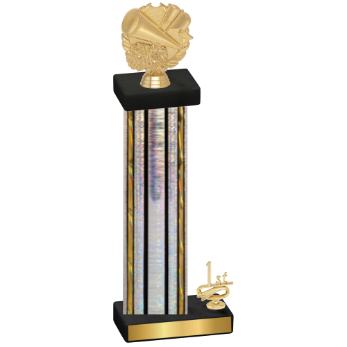 Accented Single Silver Glacier First Place Cheerleading Trophy
