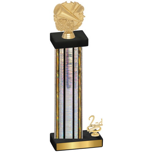 Accented Single Silver Glacier Second Place Cheerleading Trophy