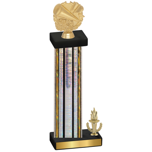 Accented Single Silver Glacier Victory Cheerleading Trophy