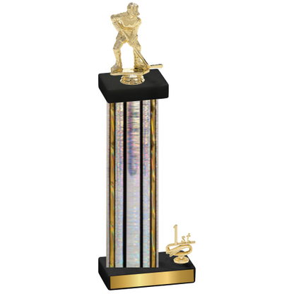 Accented Single Silver Glacier First Place Hockey Trophy