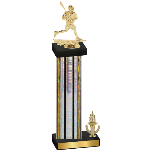 Accented Single Silver Glacier Victory Lacrosse Trophy