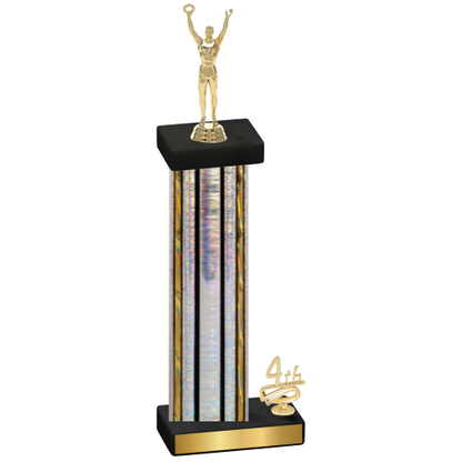 Accented Single Silver Glacier Fourth Place Victory Trophy
