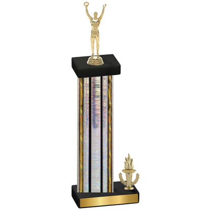 Accented Single Silver Glacier Victory Victory Trophy