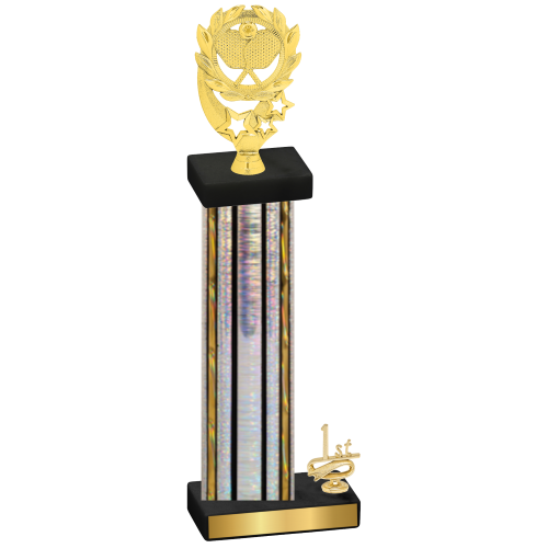 Accented Single Silver Glacier First Place Pickleball Trophy