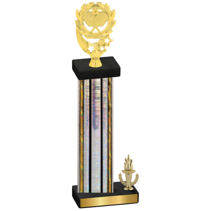 Accented Single Silver Glacier Victory Pickleball Trophy