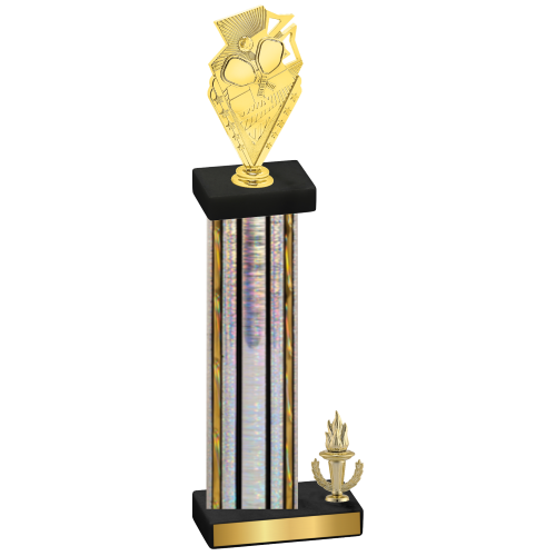Accented Single Silver Glacier Victory Pickleball Trophy
