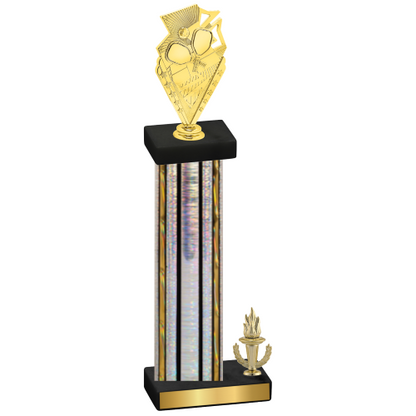 Accented Single Silver Glacier Victory Pickleball Trophy