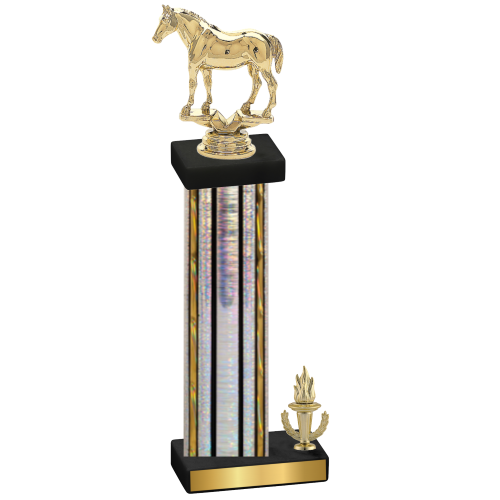 Accented Single Silver Glacier Victory Horses Trophy