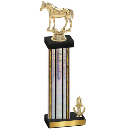 Accented Single Silver Glacier Victory Horses Trophy