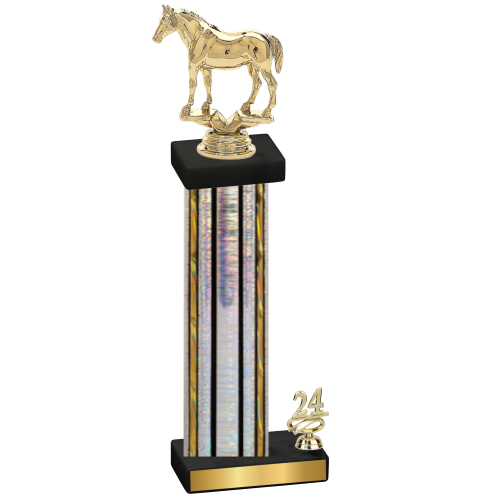 Accented Single Silver Glacier Year Horses Trophy