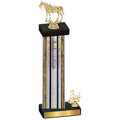 Accented Single Silver Glacier Third Place Horses Trophy
