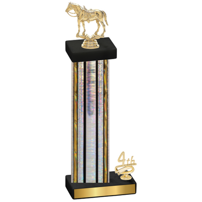 Accented Single Silver Glacier Fourth Place Horses Trophy