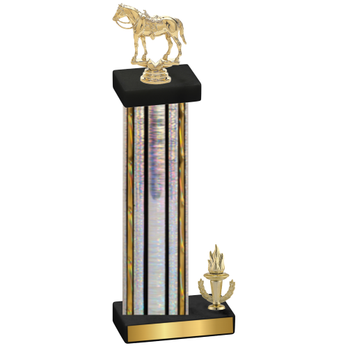 Accented Single Silver Glacier Victory Horses Trophy