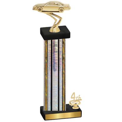 Accented Single Silver Glacier Fourth Place Cars Trophy