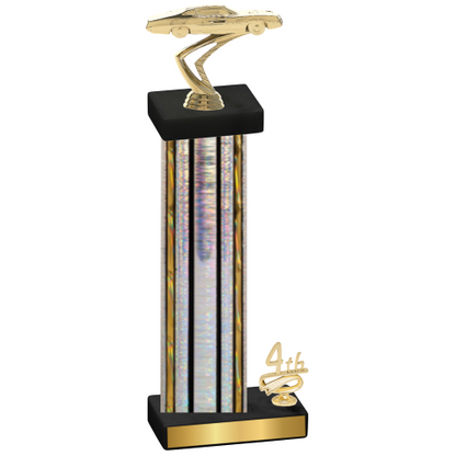 Accented Single Silver Glacier Fourth Place Cars Trophy