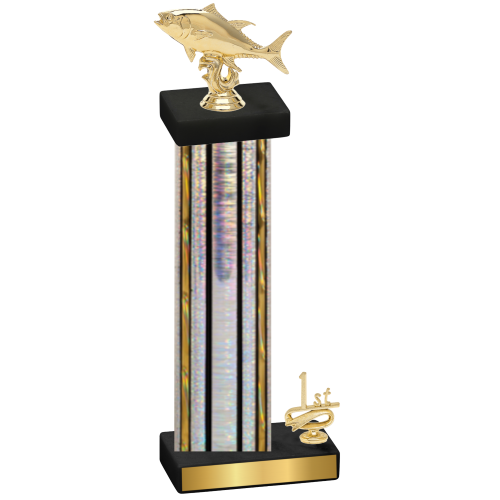 Accented Single Silver Glacier First Place Fishing Trophy