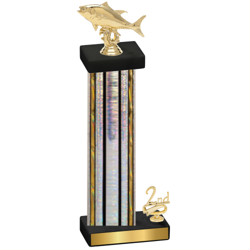 Accented Single Silver Glacier Second Place Fishing Trophy
