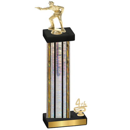Accented Single Silver Glacier Fourth Place Shooter Trophy