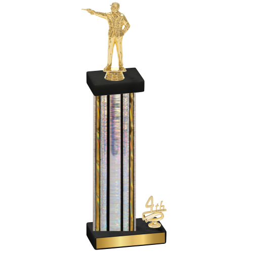 Accented Single Silver Glacier Fourth Place Shooter Trophy