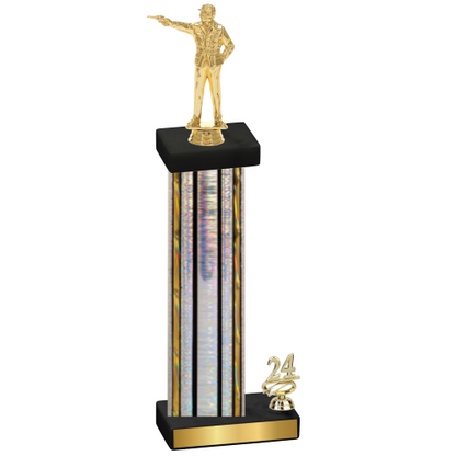 Accented Single Silver Glacier Year Shooter Trophy
