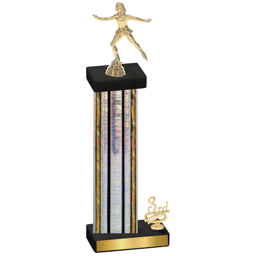 Accented Single Silver Glacier Third Place Skater Trophy