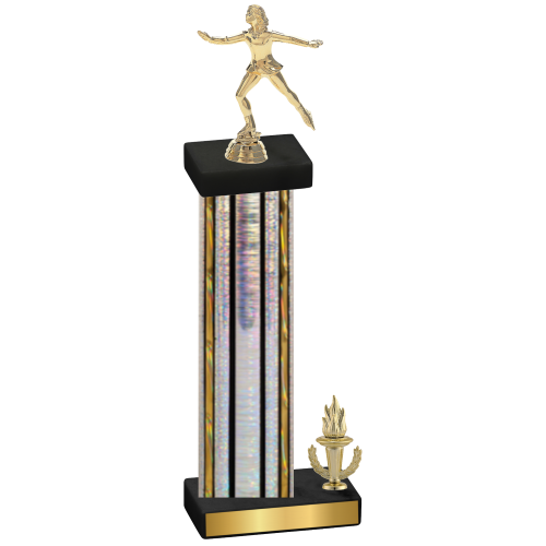 Accented Single Silver Glacier Victory Skater Trophy