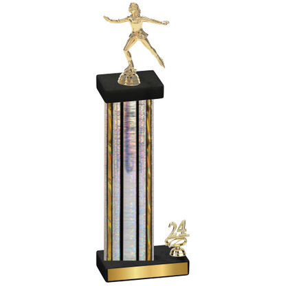 Accented Single Silver Glacier Year Skater Trophy