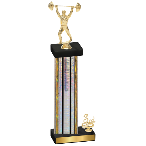 Accented Single Silver Glacier Third Place Weights Trophy