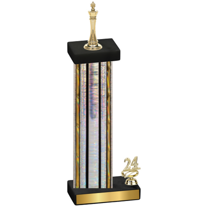 Accented Single Silver Glacier Year Chess Trophy