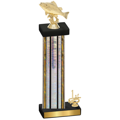 Accented Single Silver Glacier First Place Fishing Trophy