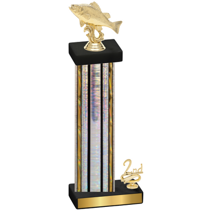 Accented Single Silver Glacier Second Place Fishing Trophy