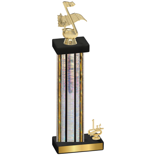 Accented Single Silver Glacier First Place Music Trophy