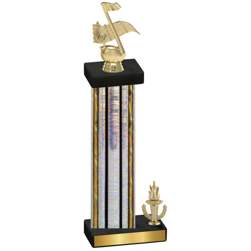 Accented Single Silver Glacier Victory Music Trophy