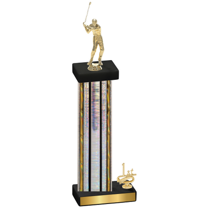 Accented Single Silver Glacier First Place Golf Trophy