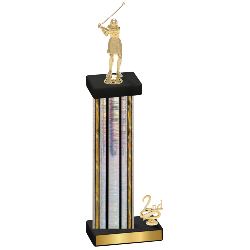 Accented Single Silver Glacier Second Place Golf Trophy