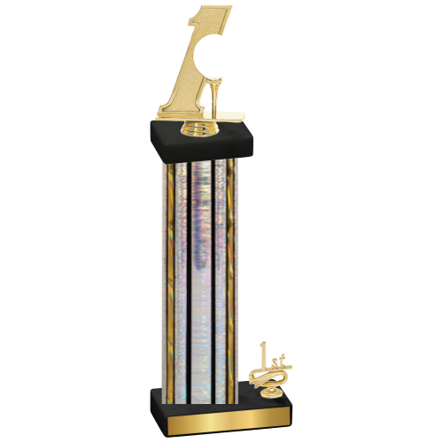 Accented Single Silver Glacier First Place Golf Trophy