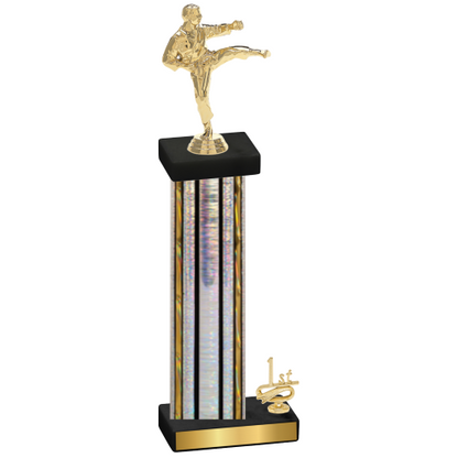 Accented Single Silver Glacier First Place Karate Trophy