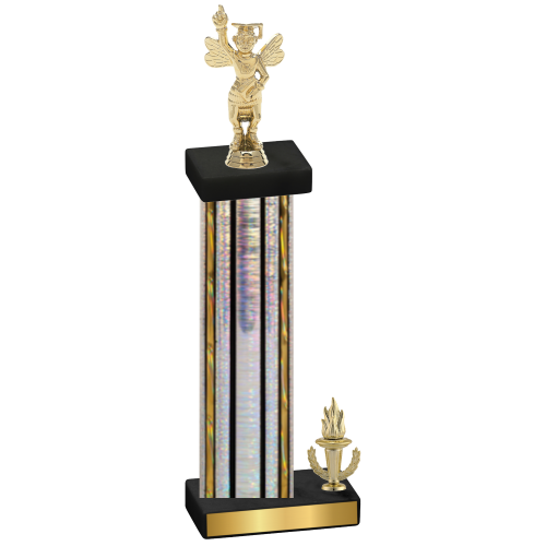 Accented Single Silver Glacier Victory Academics Trophy