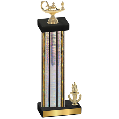 Accented Single Silver Glacier Victory Academics Trophy