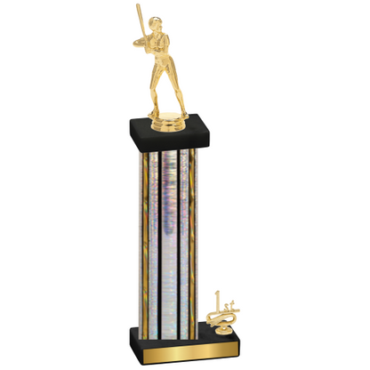 Accented Single Silver Glacier First Place Softball Trophy