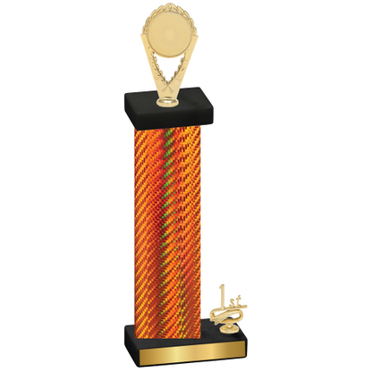 Accented Single Orange Carbon Fiber First Place Insert Trophy