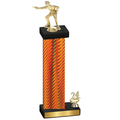 Accented Single Orange Carbon Fiber Year Shooter Trophy