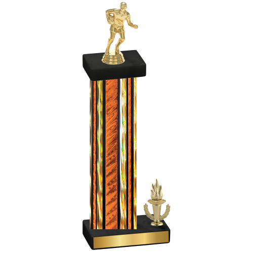 Accented Single Orange Glacier Victory Rugby Trophy