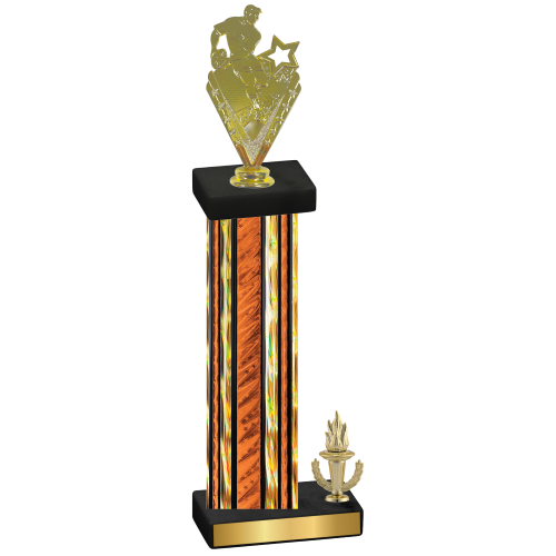 Accented Single Orange Glacier Victory Rugby Trophy