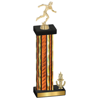 Accented Single Orange Glacier Victory Running Trophy