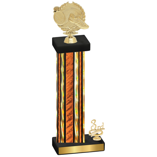 Accented Single Orange Glacier Third Place Running Trophy
